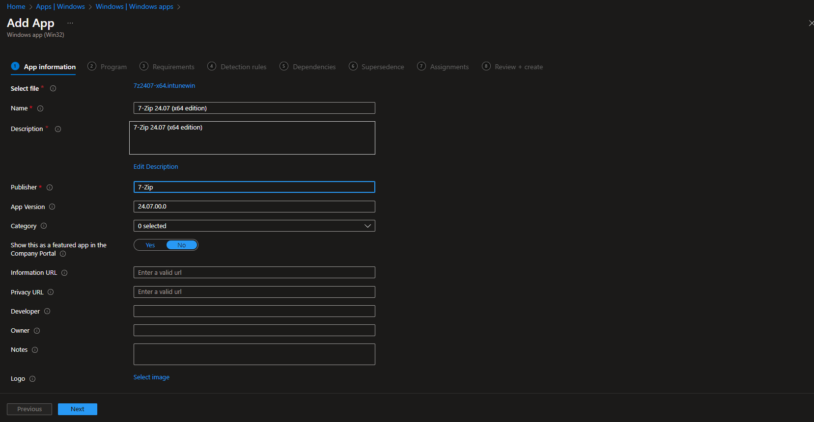 Install and uninstall commands